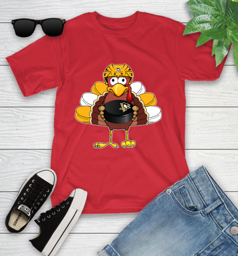 Pittsburgh Penguins Turkey Thanksgiving Day Youth T-Shirt 10