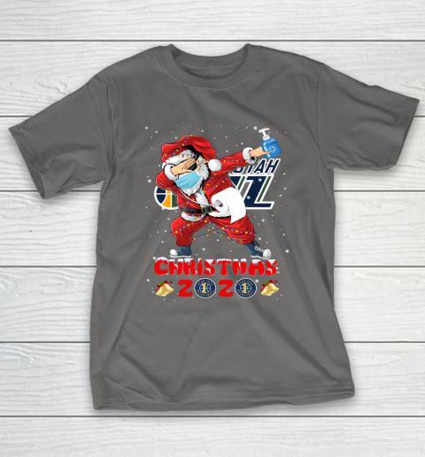 Utah Jazz Funny Santa Claus Dabbing Christmas 2020 NBA T-Shirt 8