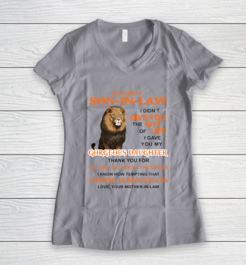 To My Dear Son In Law Women's V-Neck T-Shirt 2