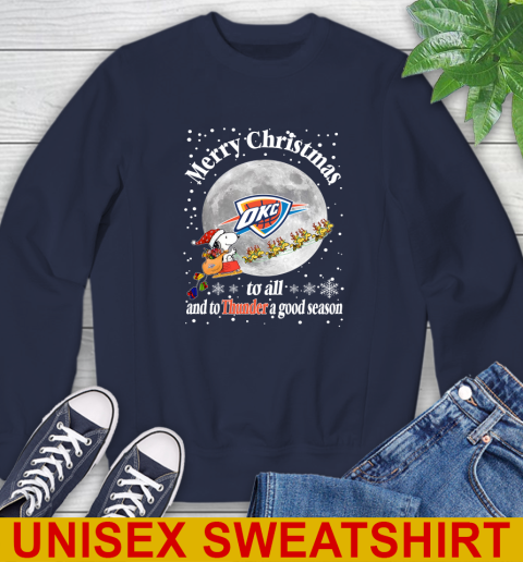 Oklahoma City Thunder Merry Christmas To All And To Thunder A Good Season NBA Basketball Sports Sweatshirt 2