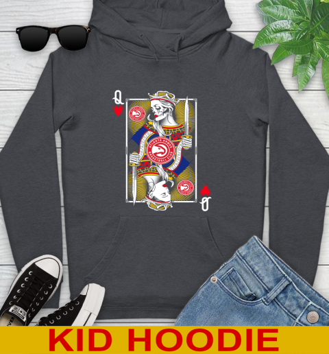 NBA Basketball Atlanta Hawks The Queen Of Hearts Card Shirt Youth Hoodie 9