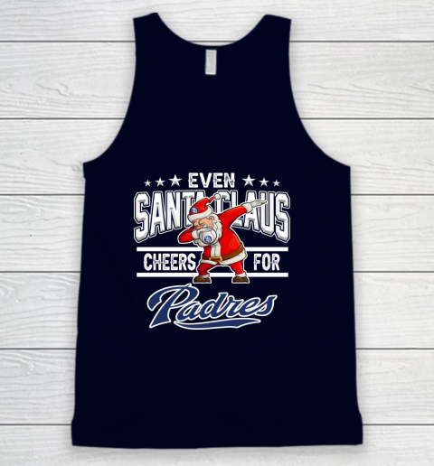 San Diego Padres Even Santa Claus Cheers For Christmas MLB Tank Top 2