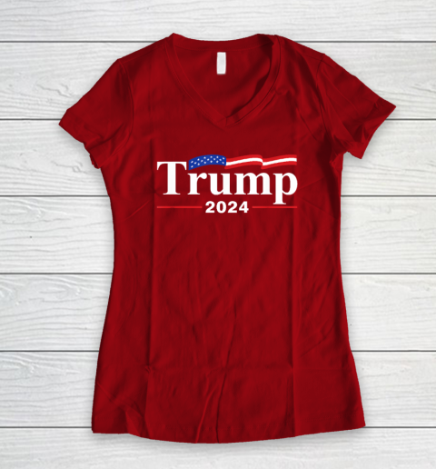 Trump 2024 Women's V-Neck T-Shirt 6