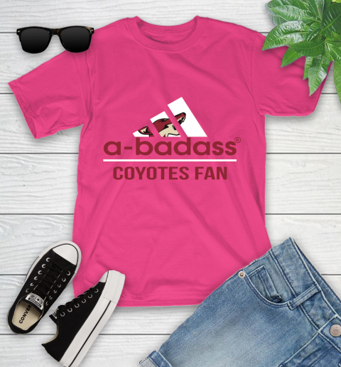 NHL A Badass Arizona Coyotes Fan Adidas Hockey Sports Youth T-Shirt 11