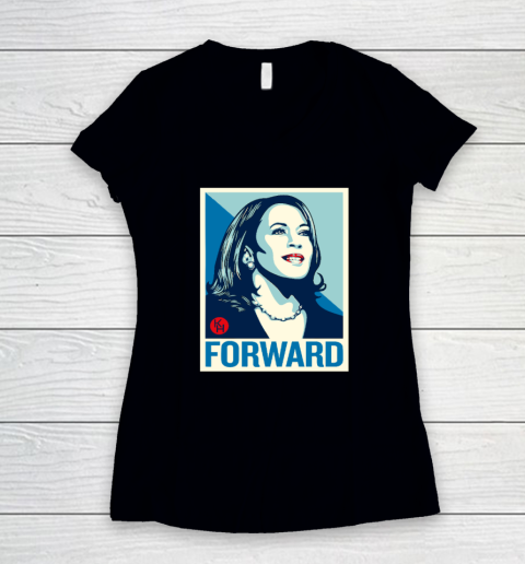 Kamala Harris Forward Women's V-Neck T-Shirt