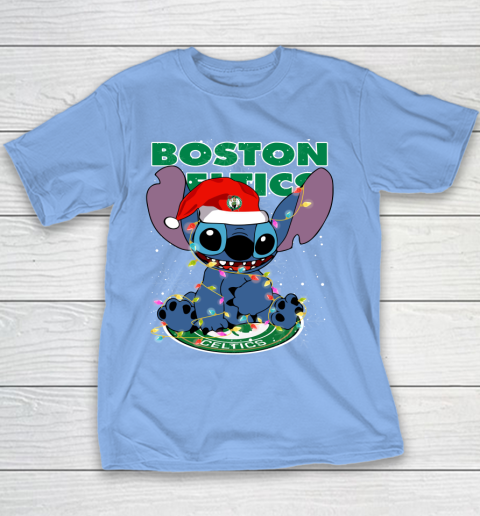 Boston Celtics NBA noel stitch Basketball Christmas Youth T-Shirt 7