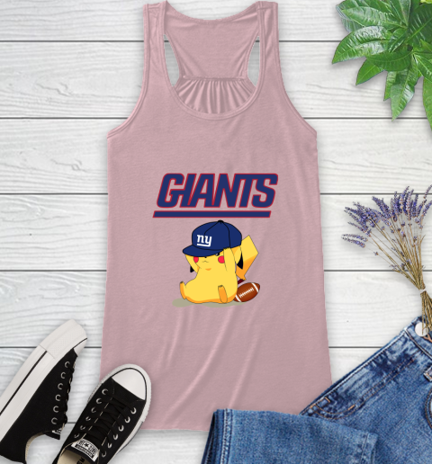 NFL Pikachu Football Sports New York Giants Racerback Tank 11
