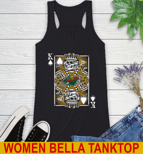Minnesota Wild NHL Hockey The King Of Spades Death Cards Shirt Racerback Tank