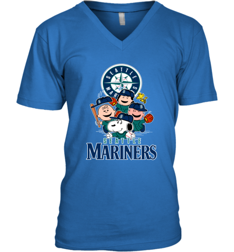 Seattle Mariners Baseball Bow 3/4 Navy Blue Sleeve Raglan Unisex XS