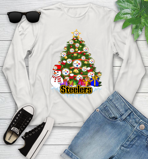 Pittsburgh Steelers Merry Christmas NFL Football Sports Youth Long Sleeve 12