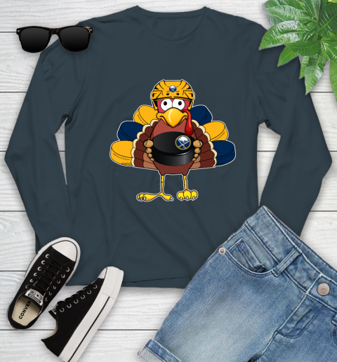 Buffalo Sabres Turkey Thanksgiving Day Youth Long Sleeve 8
