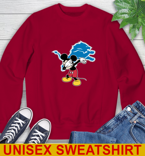 Detroit Lions NFL Football Dabbing Mickey Disney Sports Sweatshirt 7