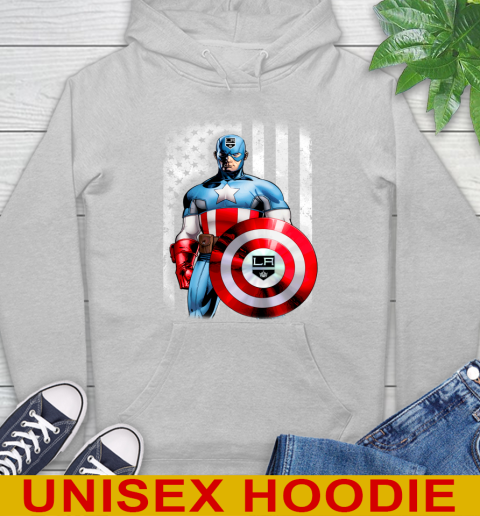 Los Angeles Kings NHL Hockey Captain America Marvel Avengers American Flag Shirt Hoodie 6