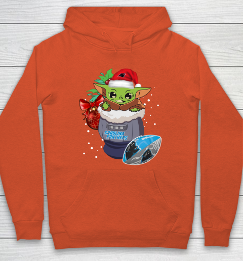 Carolina Panthers Christmas Baby Yoda Star Wars Funny Happy NFL Hoodie 5