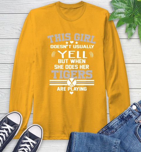 Detroit Tigers MLB Baseball I Yell When My Team Is Playing Long Sleeve T-Shirt 2