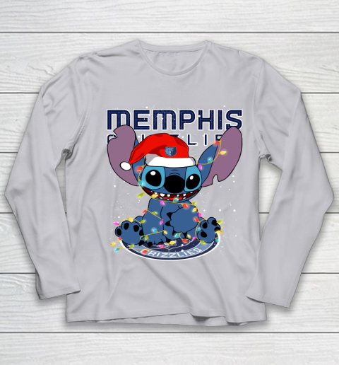Memphis Grizzlies NBA noel stitch Basketball Christmas Youth Long Sleeve 3