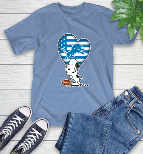 Detroit Lions NFL Football The Peanuts Movie Adorable Snoopy T-Shirt 11