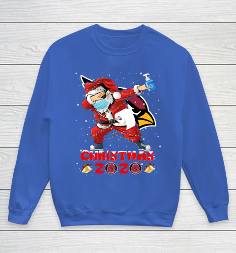 Arizona Cardinals Funny Santa Claus Dabbing Christmas 2020 NFL Youth Sweatshirt 6
