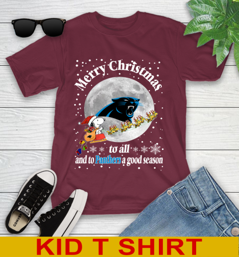 Carolina Panthers Merry Christmas To All And To Panthers A Good Season NFL Football Sports Youth T-Shirt 5