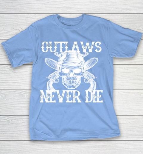 Outlaws Never Die shirt skull biker Youth T-Shirt 8