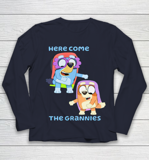 Blueys Shirt Here Come The Grannies Youth Long Sleeve 2