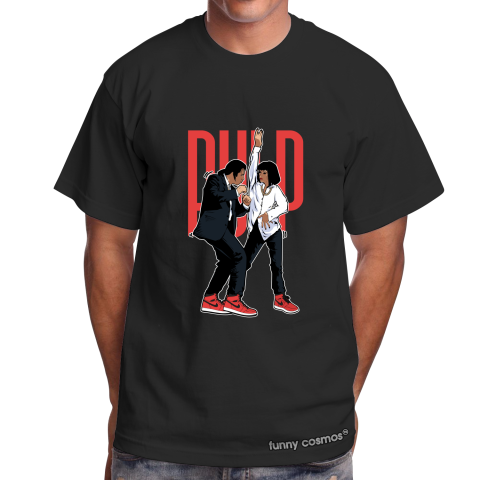 Air Jordan 1 Letterman Matching Sneaker Tshirt Pulp Fiction Dance Red and Black Jordan Tshirt