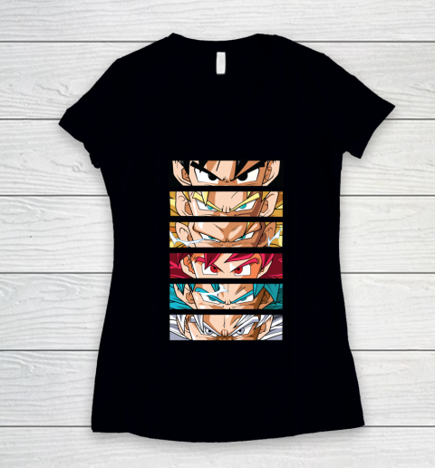 Eyes of a Hero Dragon Ball Women's V-Neck T-Shirt