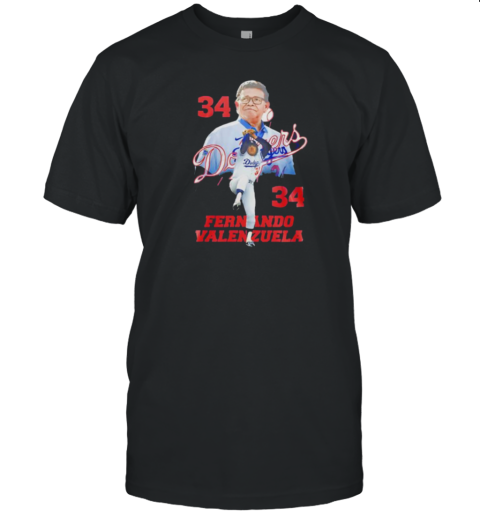 Dodgers Fernando Valenzuela 34 thank you for the memories T-Shirt