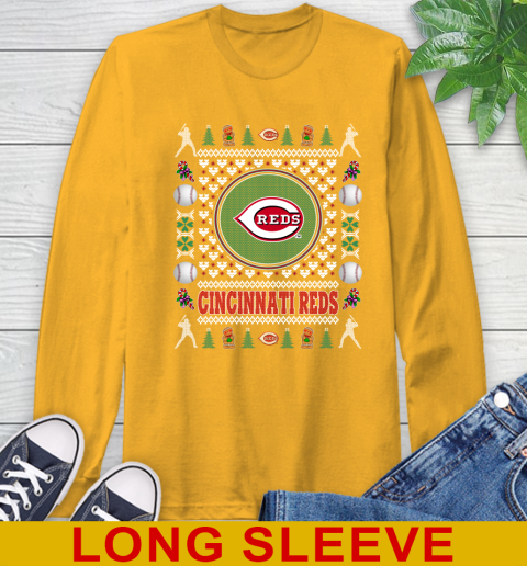 Cincinnati Reds Merry Christmas MLB Baseball Loyal Fan Long Sleeve T-Shirt 2