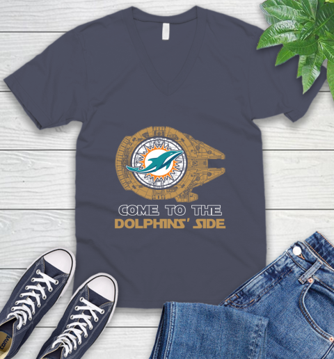 NFL Come To The Miami Dolphins Wars Football Sports V-Neck T-Shirt 7