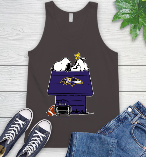 Baltimore Ravens NFL Football Snoopy Woodstock The Peanuts Movie Tank Top 7