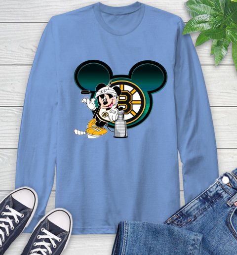 NHL Boston Bruins Stanley Cup Mickey Mouse Disney Hockey T Shirt Long Sleeve T-Shirt 11