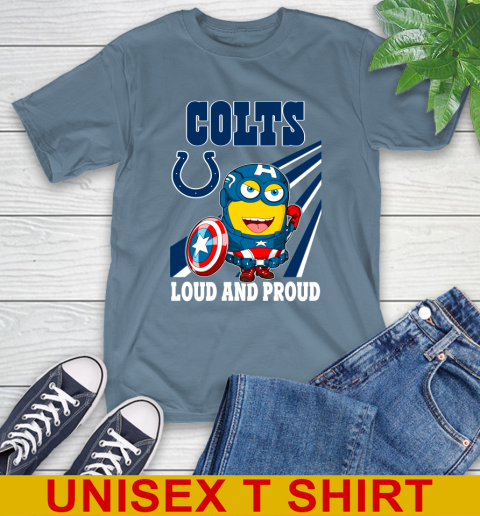 NFL Football Indianapolis Colts Captain America Marvel Avengers Minion Shirt T-Shirt 8