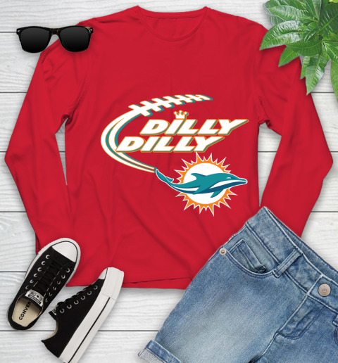 NFL Miami Dolphins Dilly Dilly Football Sports Youth Long Sleeve 11