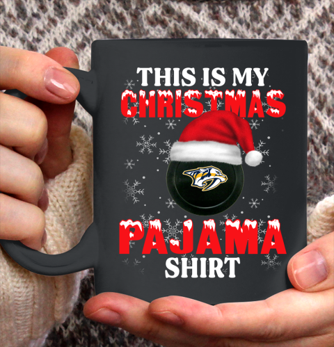 Nashville Predators This Is My Christmas Pajama Shirt NHL Ceramic Mug 11oz 2