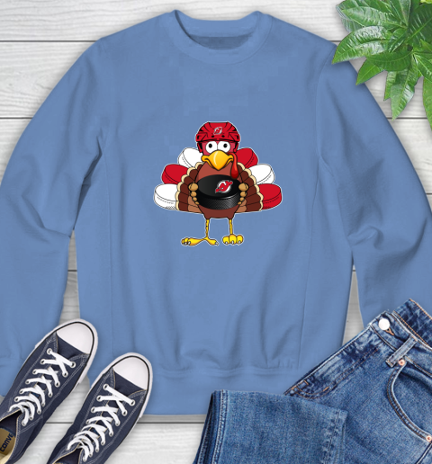 New Jersey Devils Turkey Thanksgiving Day Sweatshirt 11