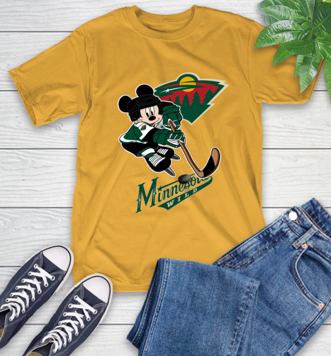 NHL Minnesota Wild Mickey Mouse Disney Hockey T Shirt T-Shirt 3
