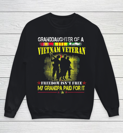 Grandpa Funny Gift Apparel  Vietnam Veteran Granddaughter My Grandpa Paid Youth Sweatshirt