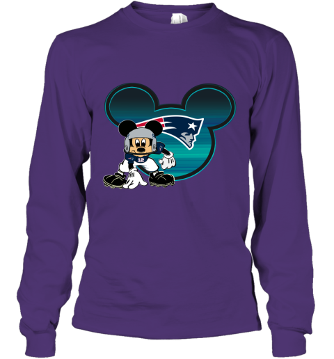 NFL New England Patriots Mickey Mouse Disney Football T Shirt qNF6ymDLmxF long sleeve tee 14 95 151514 front purple