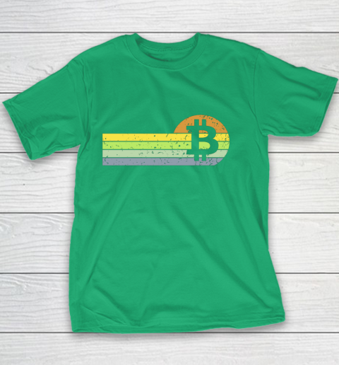 Bitcoin BTC Vintage Sunset Crypto Cryptocurrency Blockchain Youth T-Shirt 3