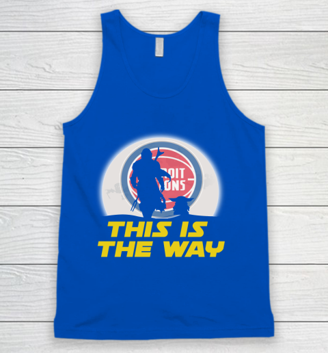 Detroit Pistons NBA Basketball Star Wars Yoda And Mandalorian This Is The Way Tank Top 4