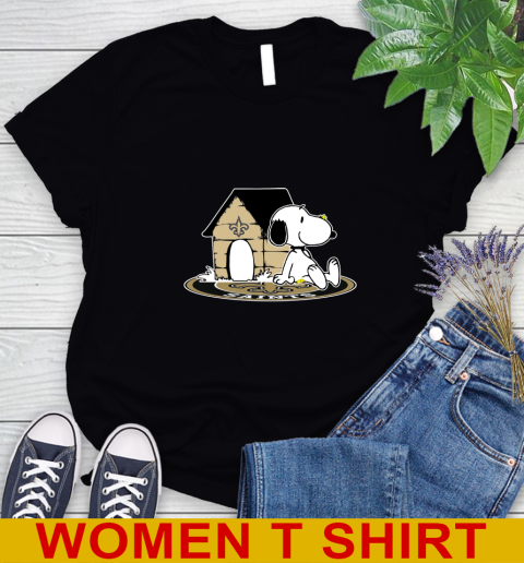 NFL Football New Orleans Saints Snoopy The Peanuts Movie Shirt Women's T-Shirt 2