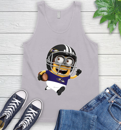 NFL Baltimore Ravens Minions Disney Football Sports Tank Top 4
