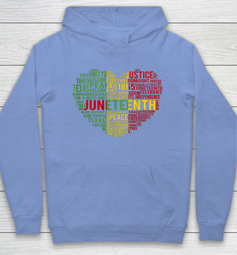 Juneteenth Heart Black History Afro American African Freedom Hoodie 8