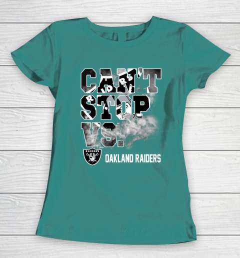 NFL Oakland Raiders Can't Stop Vs Women's T-Shirt 10