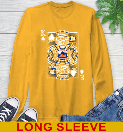 New York Mets MLB Baseball The King Of Spades Death Cards Shirt Long Sleeve T-Shirt 2