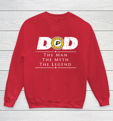 Indiana Pacers NBA Basketball Dad The Man The Myth The Legend Youth Sweatshirt - Image 8