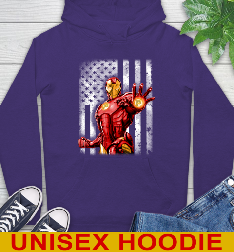 Pittsburgh Pirates MLB Baseball Iron Man Avengers American Flag Shirt Hoodie 5
