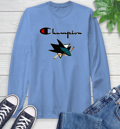 NHL Hockey San Jose Sharks Champion Shirt Long Sleeve T-Shirt 10