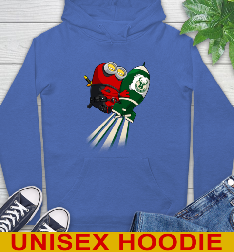 NBA Basketball Milwaukee Bucks Deadpool Minion Marvel Shirt Hoodie 9